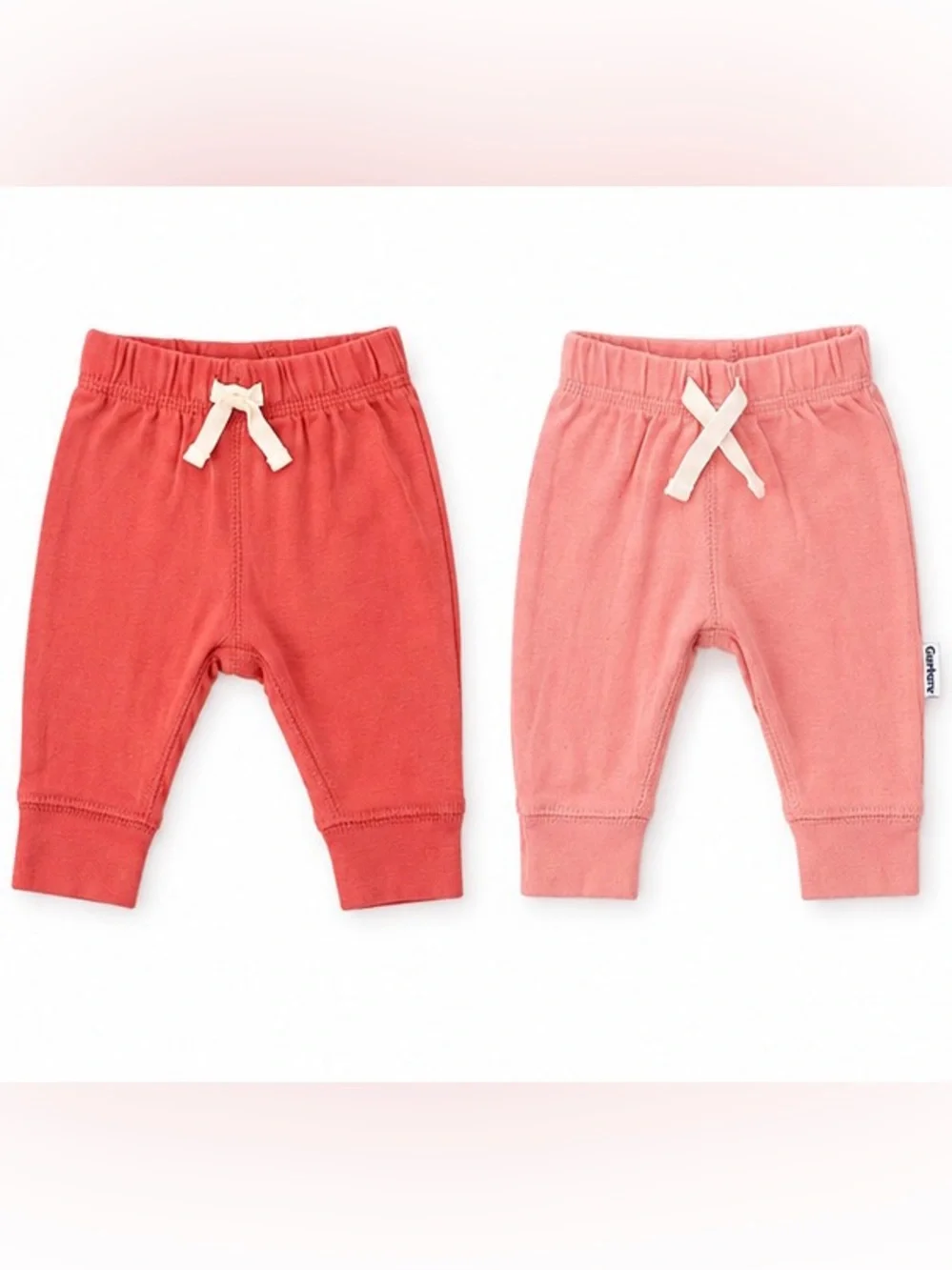 Carter's Coral and Dusty Pink Knit Drawstring Joggers - 2 Pack